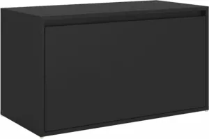 VidaXL Halbank 80x40x45 cm spaanplaat zwart