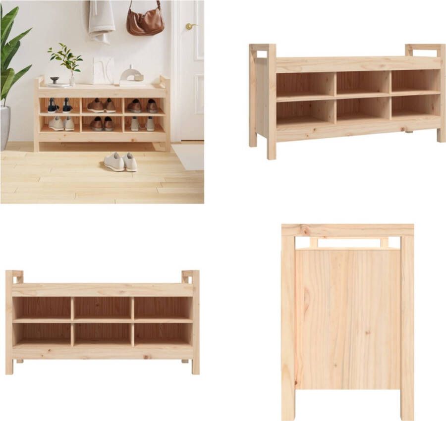 VidaXL Halbankje 110x40x60 cm massief grenenhout Halbankje Halbankjes Bankje Gangbankje