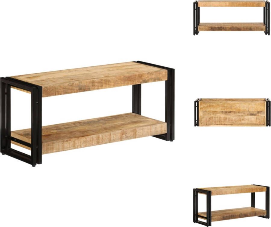 VidaXL Halkast Antieke Stijl Mangohout 90x30x40cm Handgemaakt Kast
