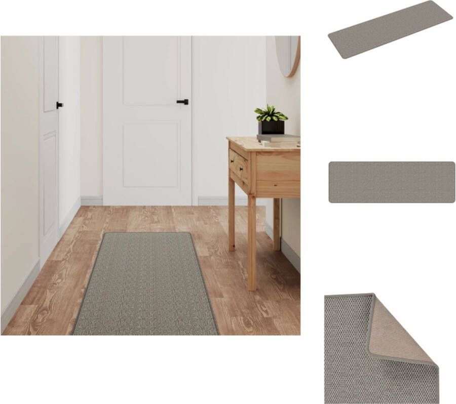 VidaXL -Tapijtloper-50x150-cm-sisal-look-zilverkleurig