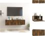 VidaXL Hangend Tv-meubel Gerookt Eiken 60 x 30 x 30 cm 2 stuks Kast - Thumbnail 2