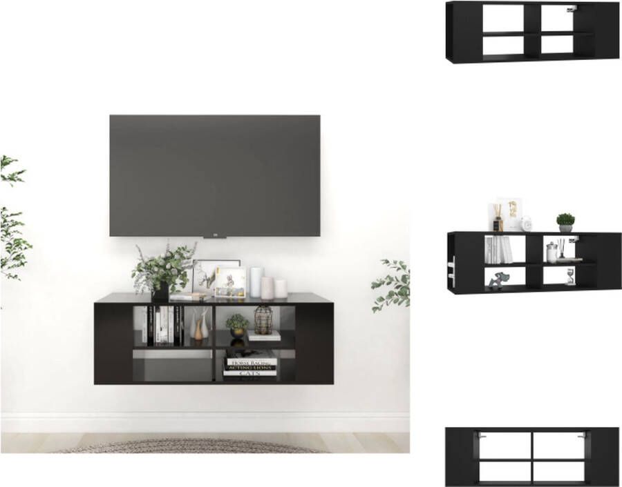 vidaXL Hangend Tv-meubel Zwart 102 x 35 x 35 cm (B x D x H) Kast