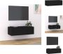 VidaXL Hangend TV-meubel Zwart 80 x 36 x 25 cm Duurzaam materiaal Kast - Thumbnail 2