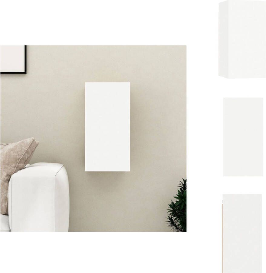 VidaXL Tv-kast Tv-kasten Televisiekast Televisiekasten Tv-meubel 30 5x30x60 cm bewerkt hout wit - Foto 2