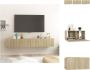 VidaXL Hangende televisiekasten Hifi-kastenset Sonoma eiken 60 x 30 x 30 cm Bewerkt hout Kast - Thumbnail 2