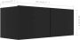 VidaXL Hangende tv-kasten Meubelset Muurbevestiging Spaanplaat Verschillende vakken Zwart Montage vereist 1x 30.5x30x30cm 3x 80x30x30cm Kast - Thumbnail 1