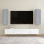 VidaXL Hangende Tv-meubelen Wandkasten 30.5 x 30 x 90 cm Grijs Sonoma Eiken 2x Kast - Thumbnail 1