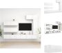 VidaXL Hangende Tv-meubelset Spaanplaat Verschillende vakken Hoogglans wit Montage vereist Kast - Thumbnail 1