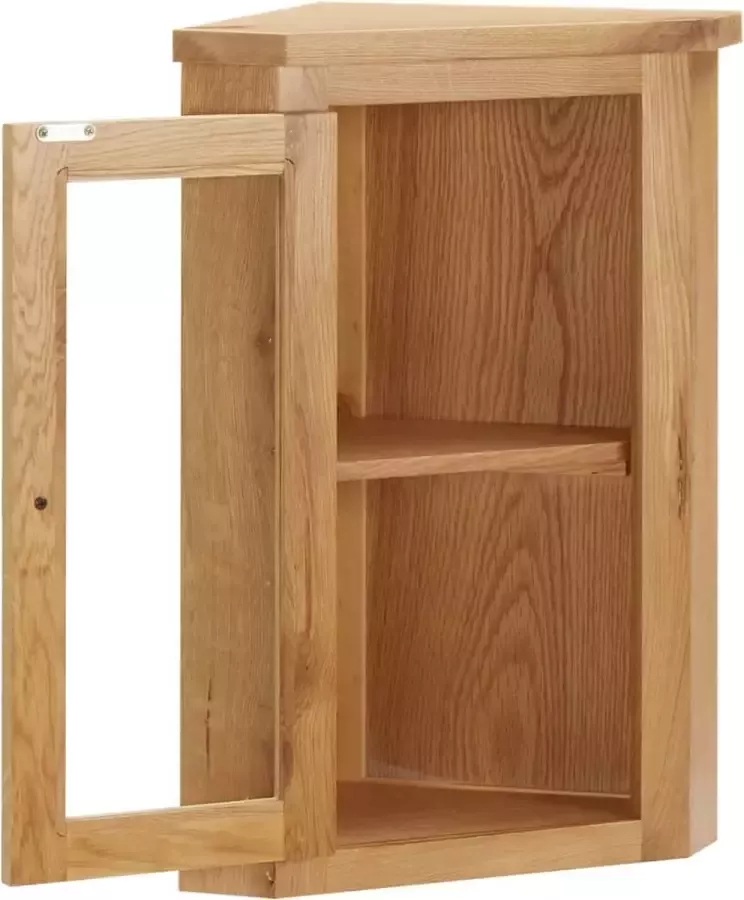 VidaXL -Hanghoekkast-45x28x60-cm-massief-eikenhout - Foto 2