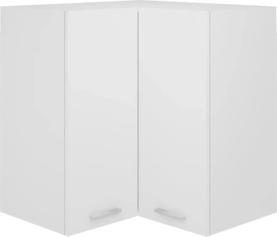 VidaXL Hanghoekkast Lyon 57x57x60 cm bewerkt hout wit - Foto 4