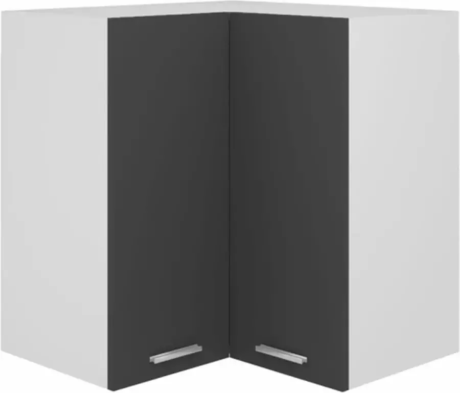 VidaXL -Hanghoekkast-57x57x60-cm-bewerkt-hout-grijs - Foto 5