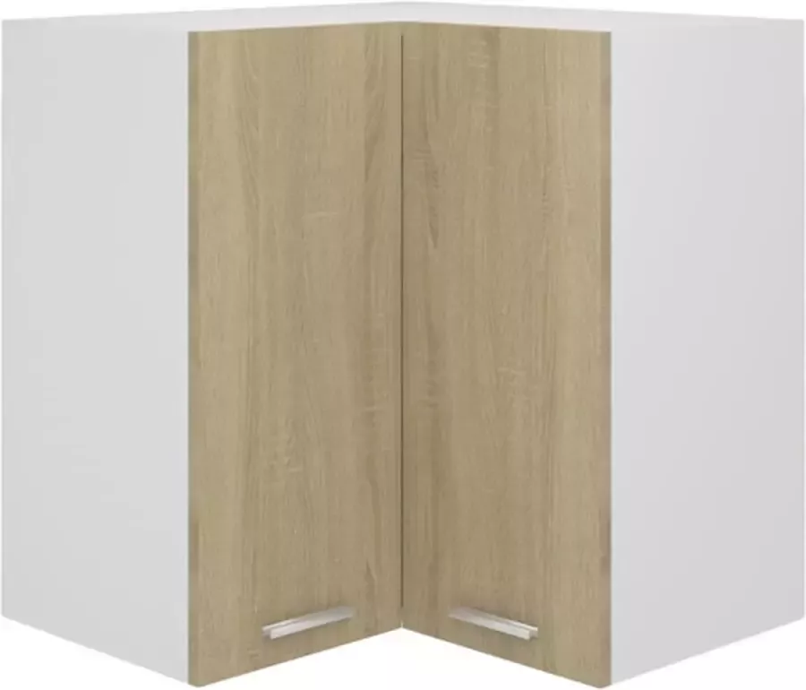 VidaXL Hanghoekkast Lyon 57x57x60 cm bewerkt hout sonoma eikenkleurig