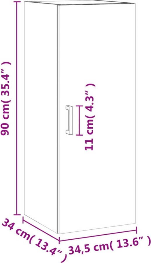 VidaXL -Hangkast-34 5x34x90-cm-betongrijs - Foto 3