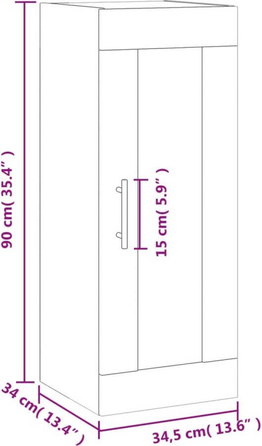 VidaXL -Hangkast-34 5x34x90-cm-betongrijs - Foto 3