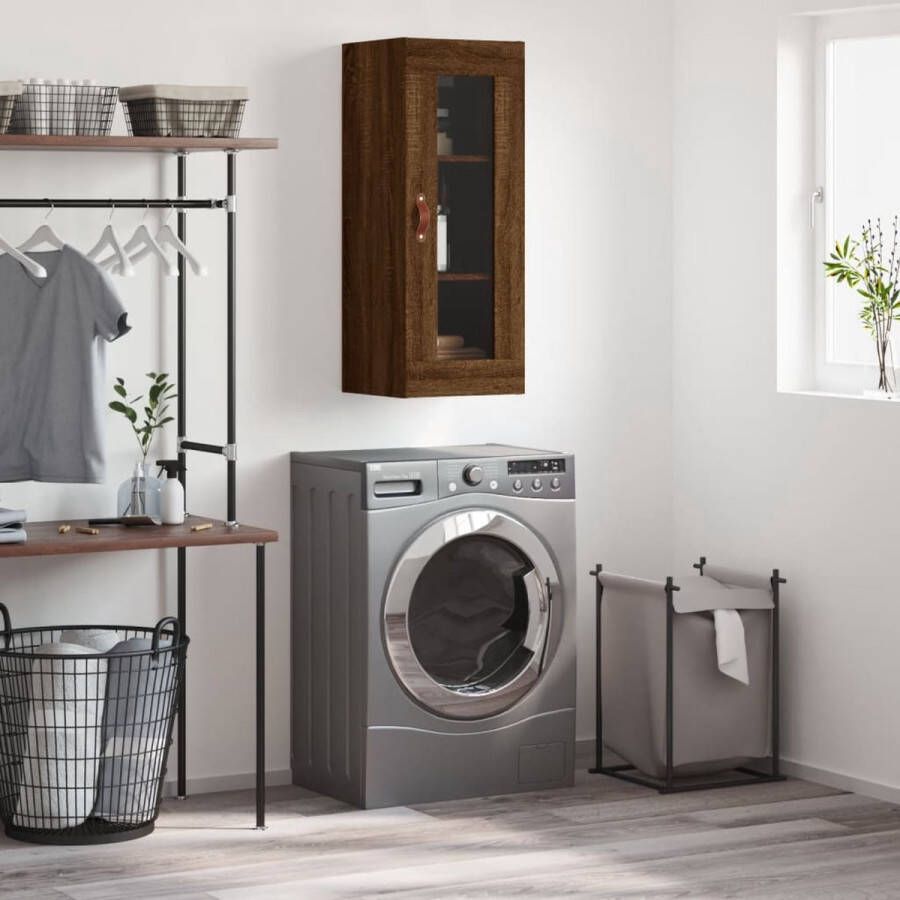 VidaXL -Hangkast-34 5x34x90-cm-bruineikenkleurig - Foto 3