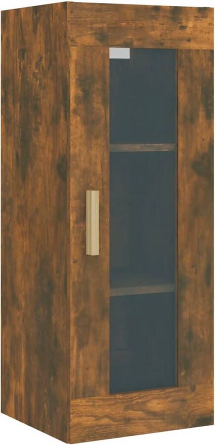 VidaXL -Wandkast-34 5x34x90-cm-gerookt-eikenkleurig - Foto 2