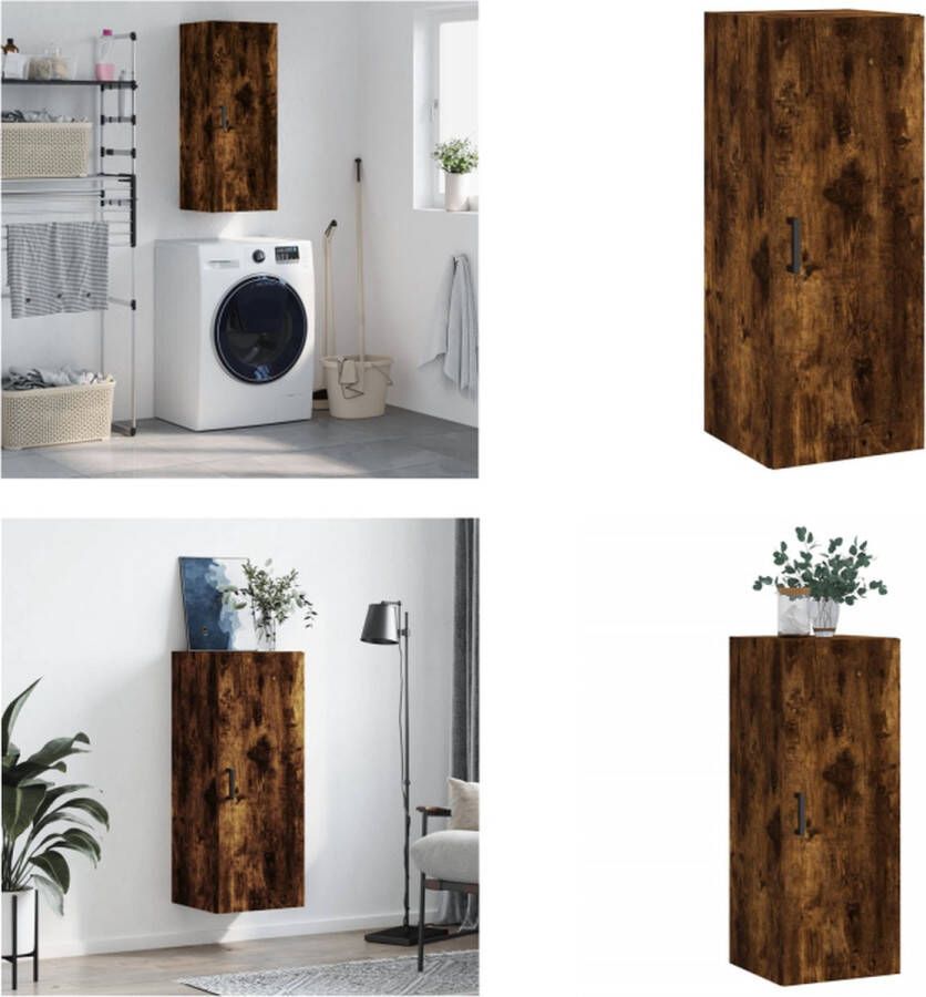 VidaXL Hangkast 34-5x34x90 cm gerookt eikenkleurig Wandkast Wandkasten Hangkast Hangende Kast