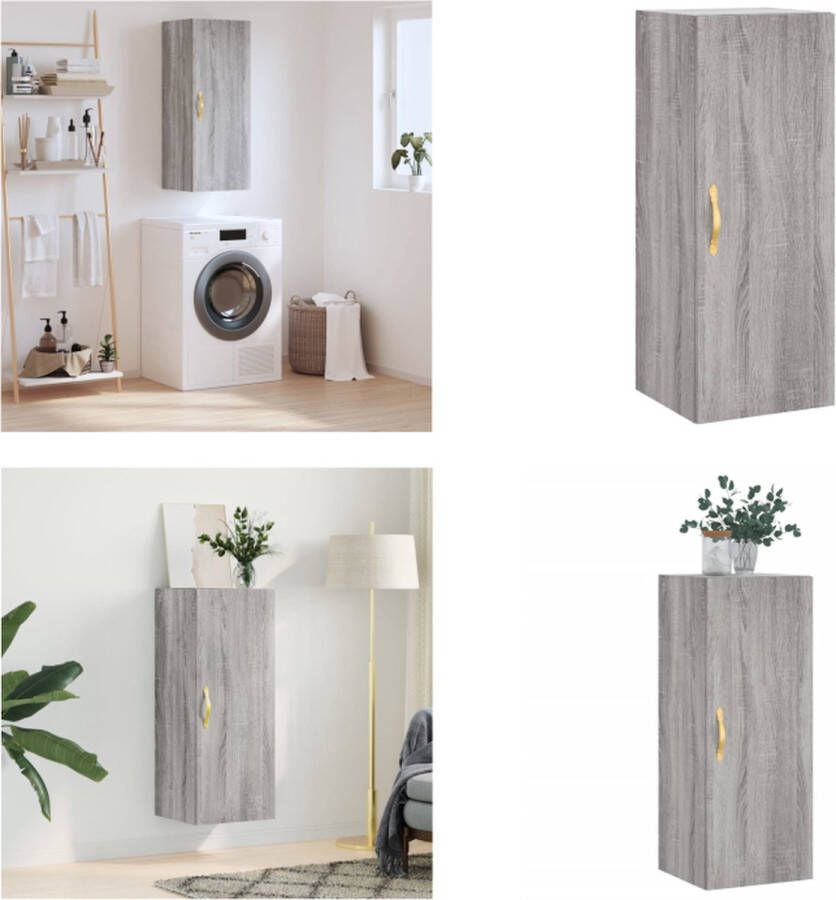 VidaXL Hangkast 34-5x34x90 cm grijs sonoma eikenkleurig Wandkast Wandkasten Hangkast Hangende Kast
