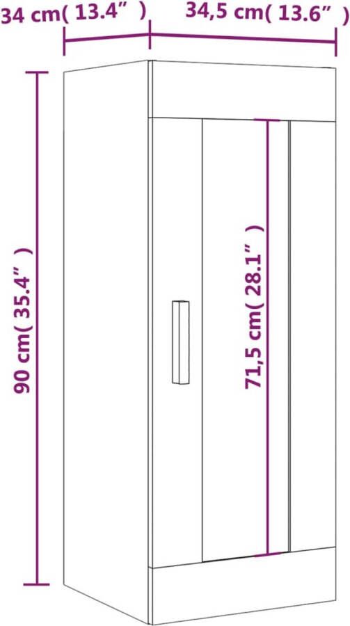 VidaXL -Hangkast-34 5x34x90-cm-sonoma-eikenkleurig