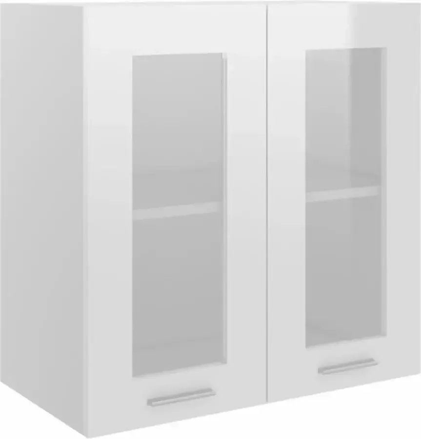 VidaXL Hangkast Lyon 60x31x60 cm bewerkt hout hoogglans wit - Foto 3