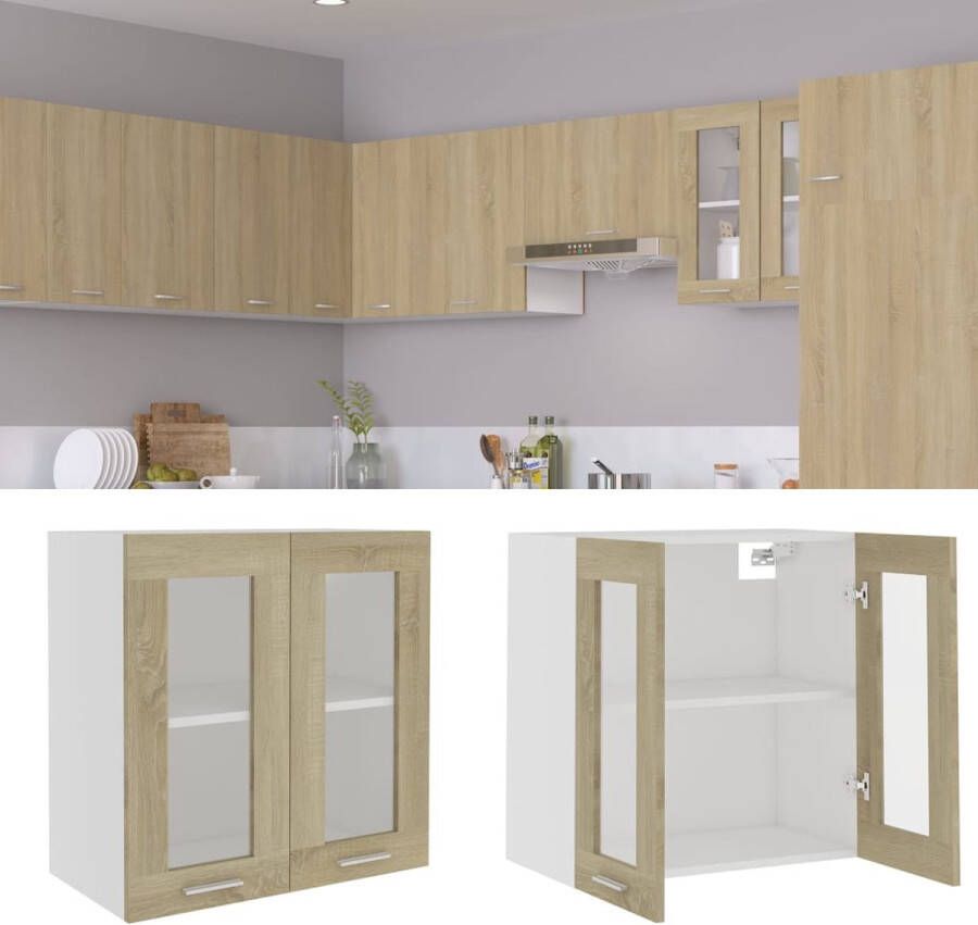 VidaXL Hangkast Lyon 60x31x60 cm bewerkt hout sonoma eikenkleurig - Foto 2