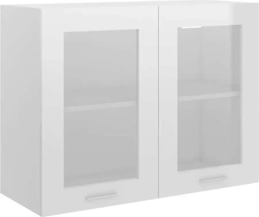 VidaXL Hangkast Lyon 80x31x60 cm bewerkt hout hoogglans wit - Foto 3