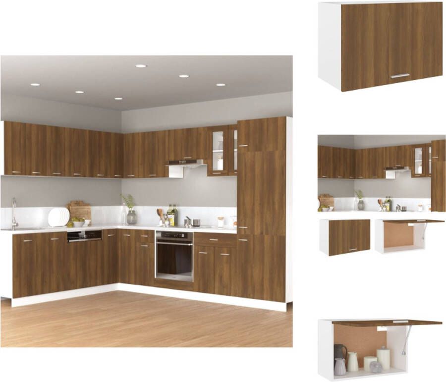 VidaXL Hangkast Bruineiken Keuken 60 x 31 x 40 cm Praktisch materiaal extra opbergruimte Keukenkast