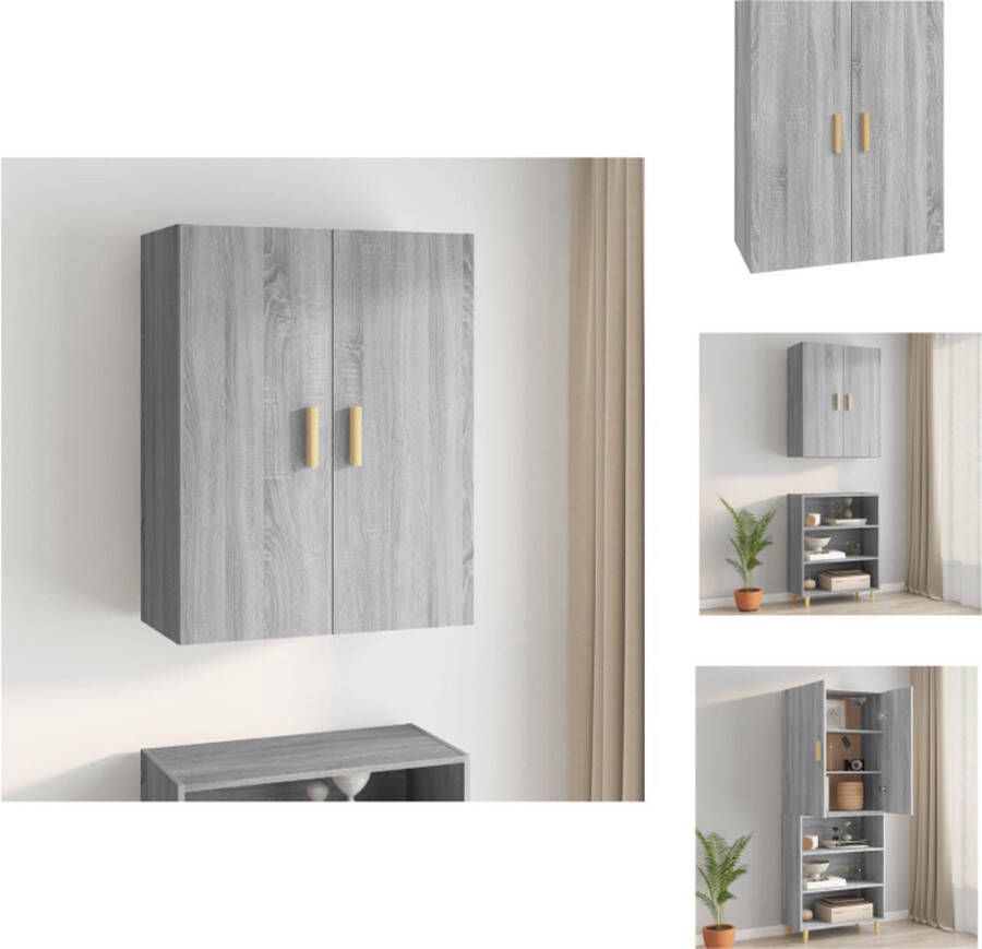 VidaXL Hangkast Hangkasten Hangende Kast Kastje Hangkast 69-5x34x90 cm grijs sonoma eikenkleurig