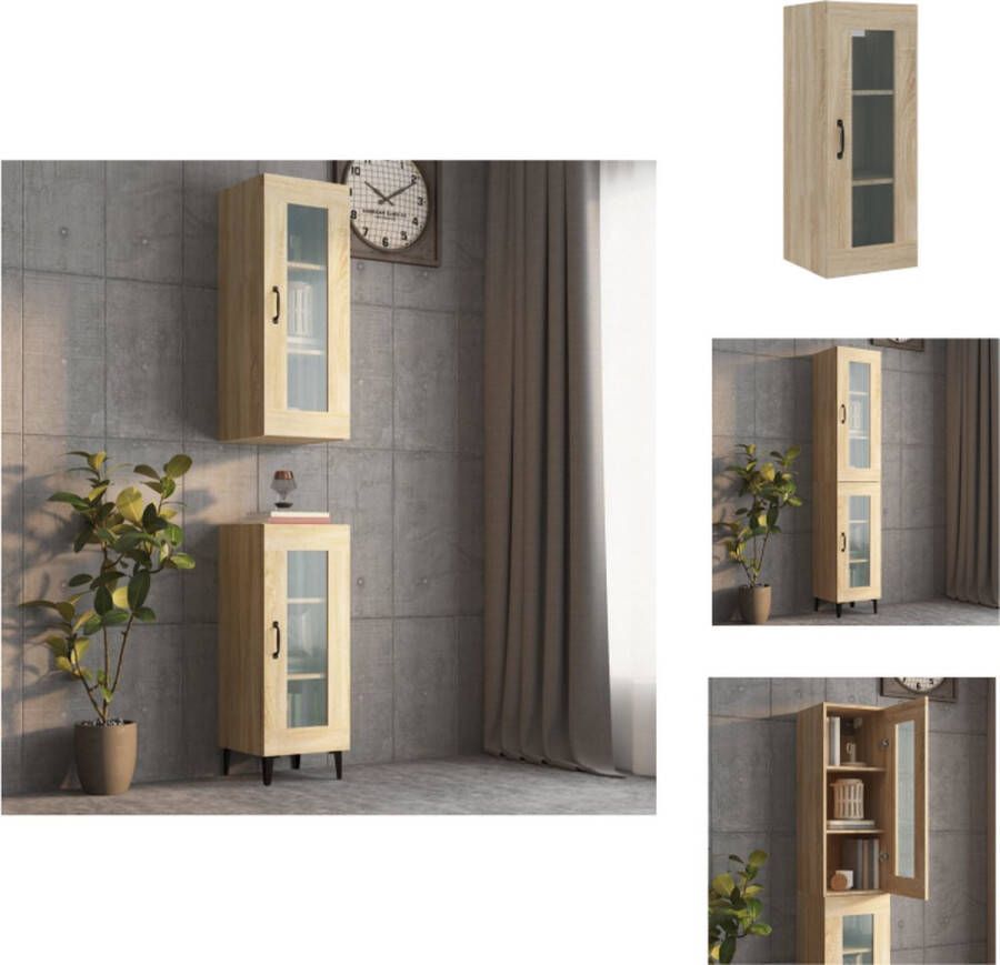 VidaXL Hangkast Sonoma Eiken Bijzetkast 34.5 x 34 x 90 cm Keukenkast