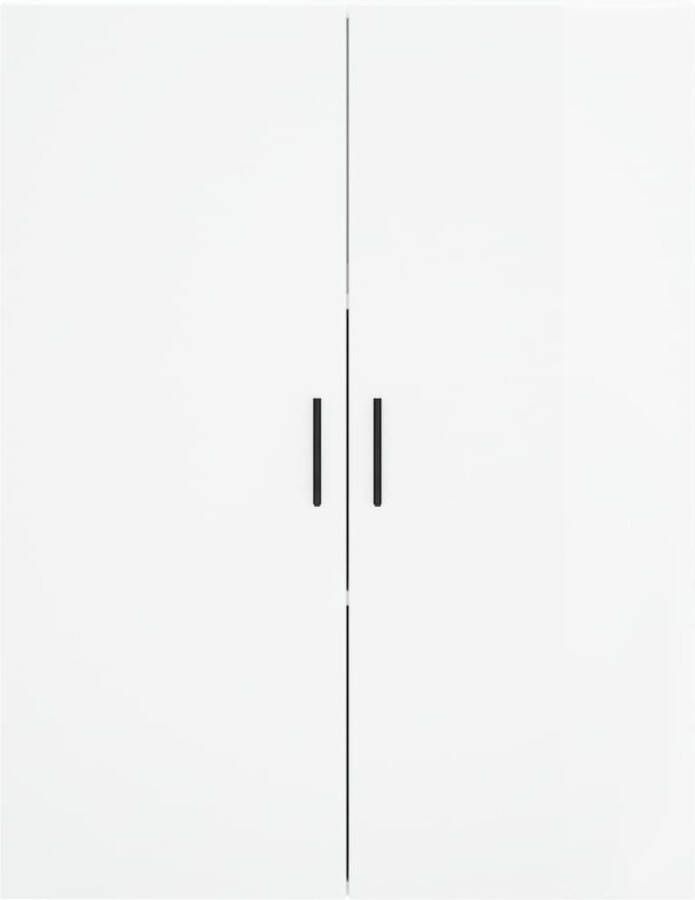 VidaXL -Hangkasten-2-st-69 5x34x90-cm-hoogglans-wit - Foto 4