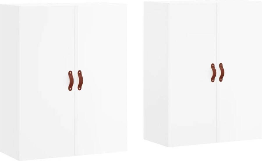 VidaXL -Hangkasten-2-st-69 5x34x90-cm-hoogglans-wit - Foto 2