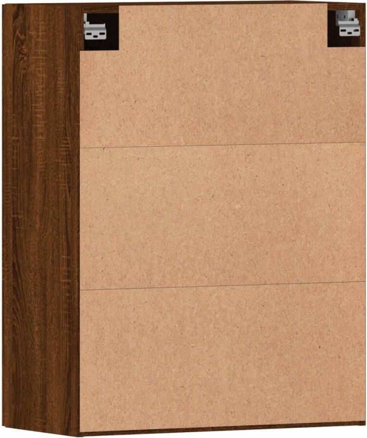 VidaXL -Hangkasten-2-st-bewerkt-hout-bruineikenkleurig - Foto 3