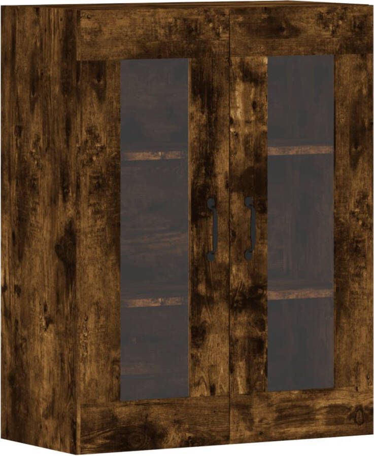 VidaXL -Hangkasten-2-st-bewerkt-hout-gerookt-eikenkleurig - Foto 6