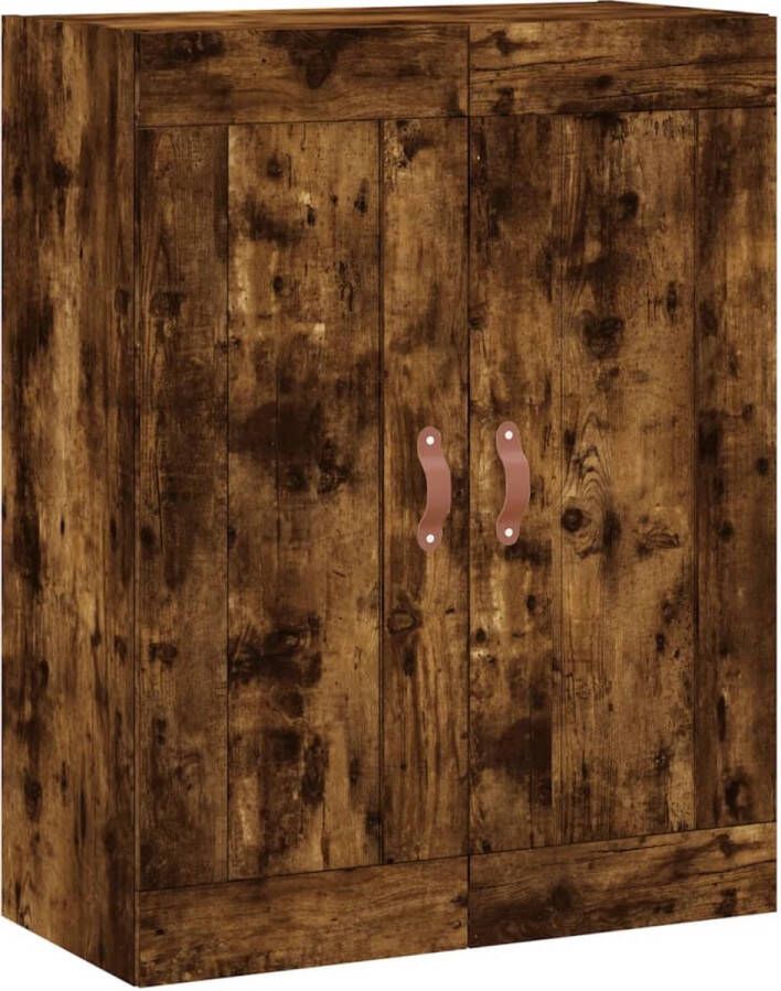 VidaXL -Hangkasten-2-st-bewerkt-hout-gerookt-eikenkleurig - Foto 2