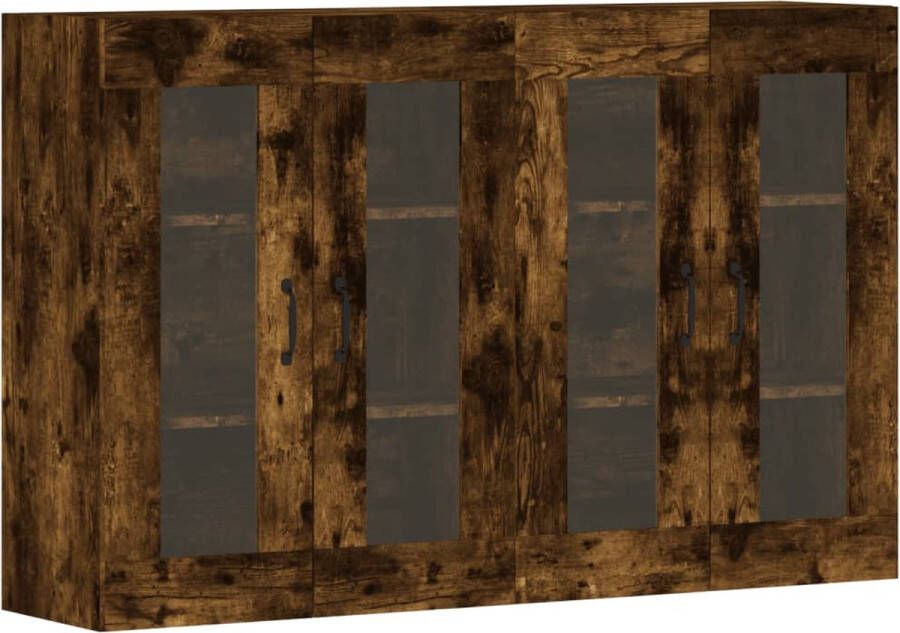 VidaXL -Hangkasten-2-st-bewerkt-hout-gerookt-eikenkleurig - Foto 5