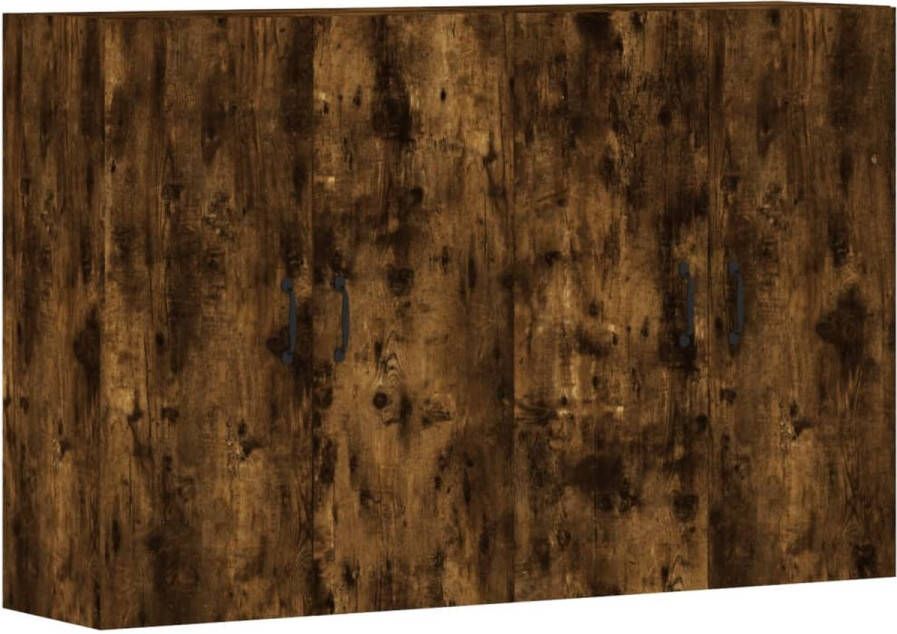 VidaXL -Hangkasten-2-st-bewerkt-hout-gerookt-eikenkleurig - Foto 5