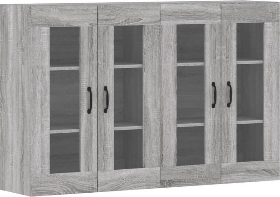 VidaXL -Hangkasten-2-st-bewerkt-hout-grijs-sonoma-eikenkleurig - Foto 6