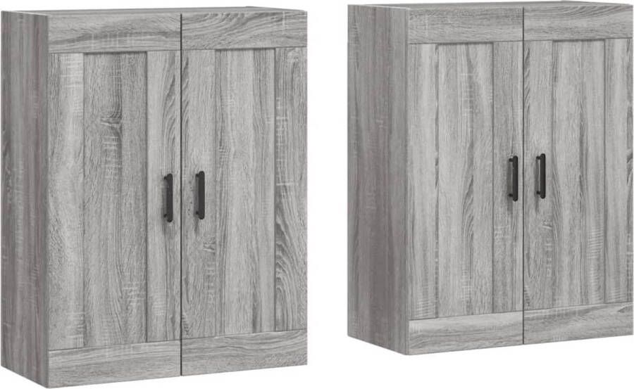 VidaXL -Hangkasten-2-st-bewerkt-hout-grijs-sonoma-eikenkleurig - Foto 3