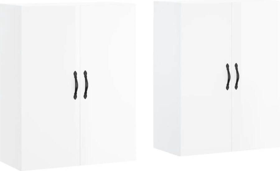 VidaXL -Hangkasten-2-st-bewerkt-hout-hoogglans-wit - Foto 6