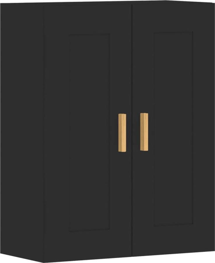 VidaXL -Hangkasten-2-st-bewerkt-hout-zwart - Foto 4