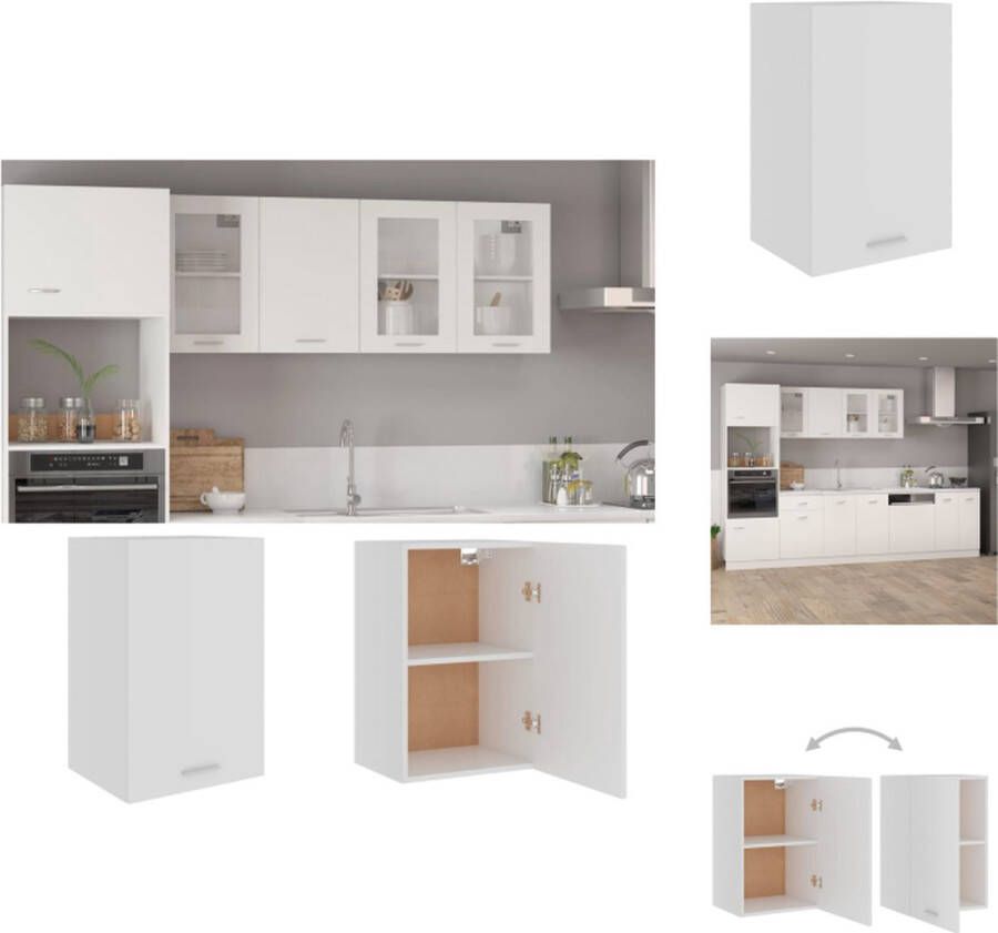 VidaXL Hangkast Hangkasten Hangende Kast Hangende Kasten Hangkast Lyon 39 5x31x60 cm bewerkt hout wit - Foto 2