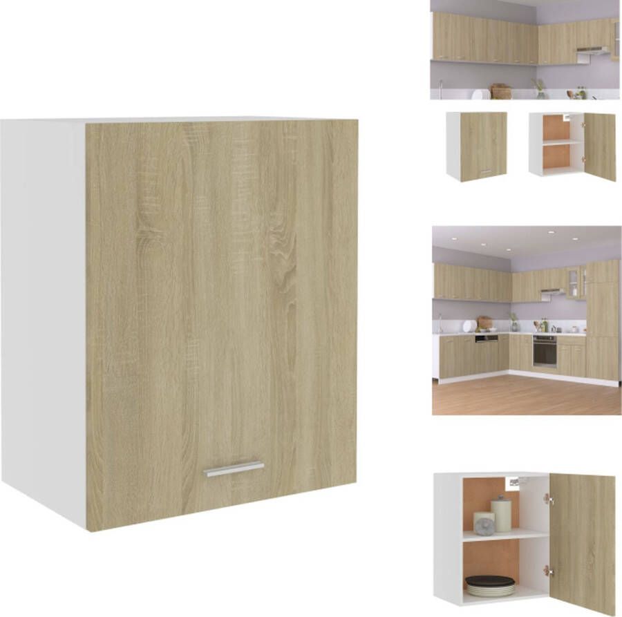 VidaXL Hangkastje Sonoma eiken 50 x 31 x 60 cm Duurzaam functioneel Keukenkast