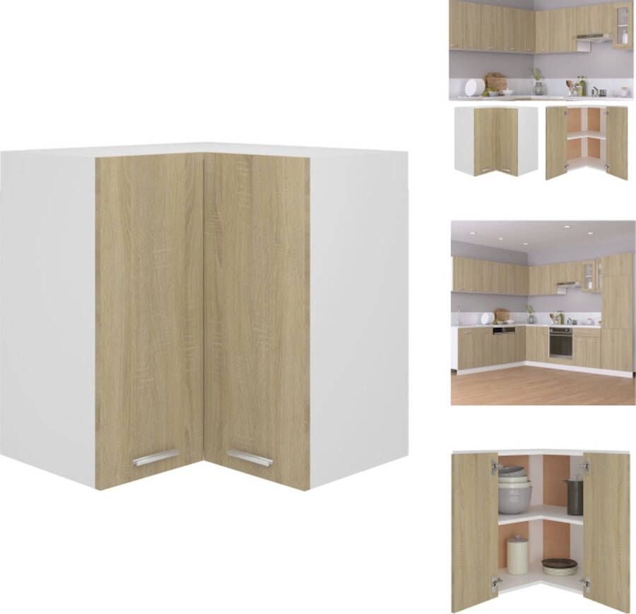 VidaXL Hangkastje Sonoma eiken 57 x 57 x 60 cm Duurzaam en functioneel Keukenkast