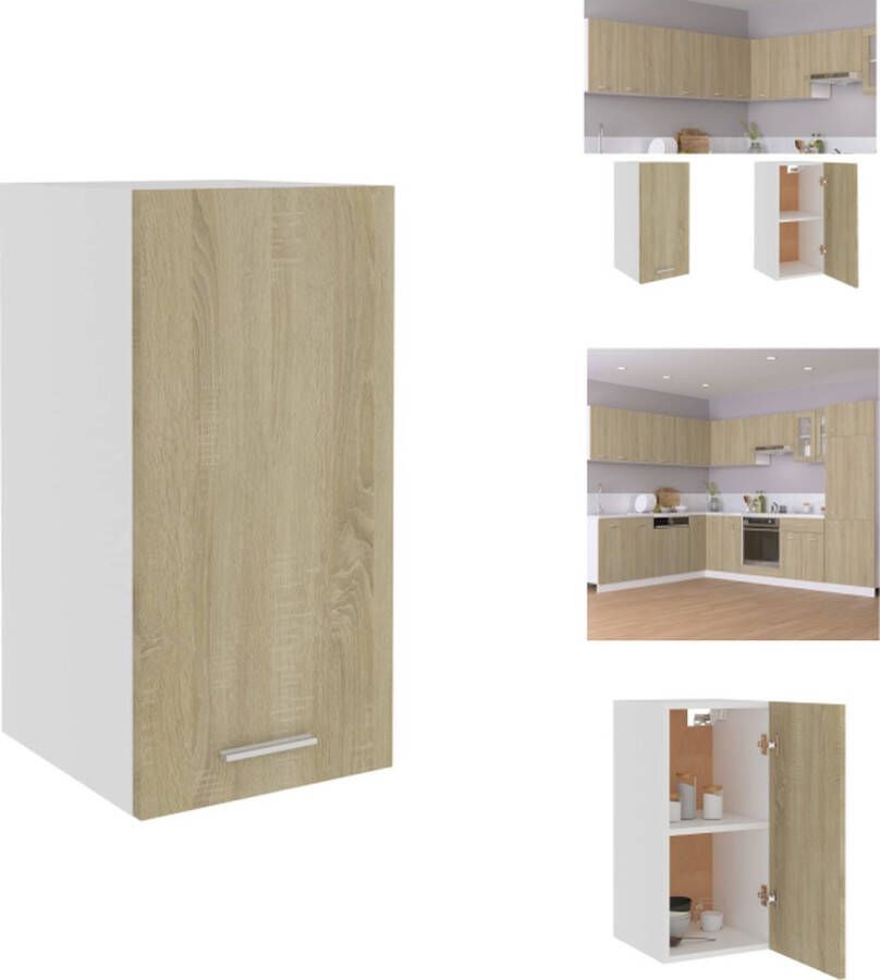 VidaXL Hangkastje Sonoma Eiken Keukenopbergruimte 29.5 x 31 x 60 cm Duurzaam Functioneel Keukenkast