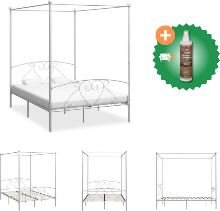 VidaXL Hoofdbord 125-5x4x100 cm massief grenenhout wit Hoofdbord Hoofdborden Hoofdeinde Houten Hoofdbord