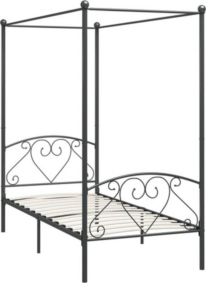VidaXL -Hemelbedframe-metaal-grijs-120x200-cm - Foto 2