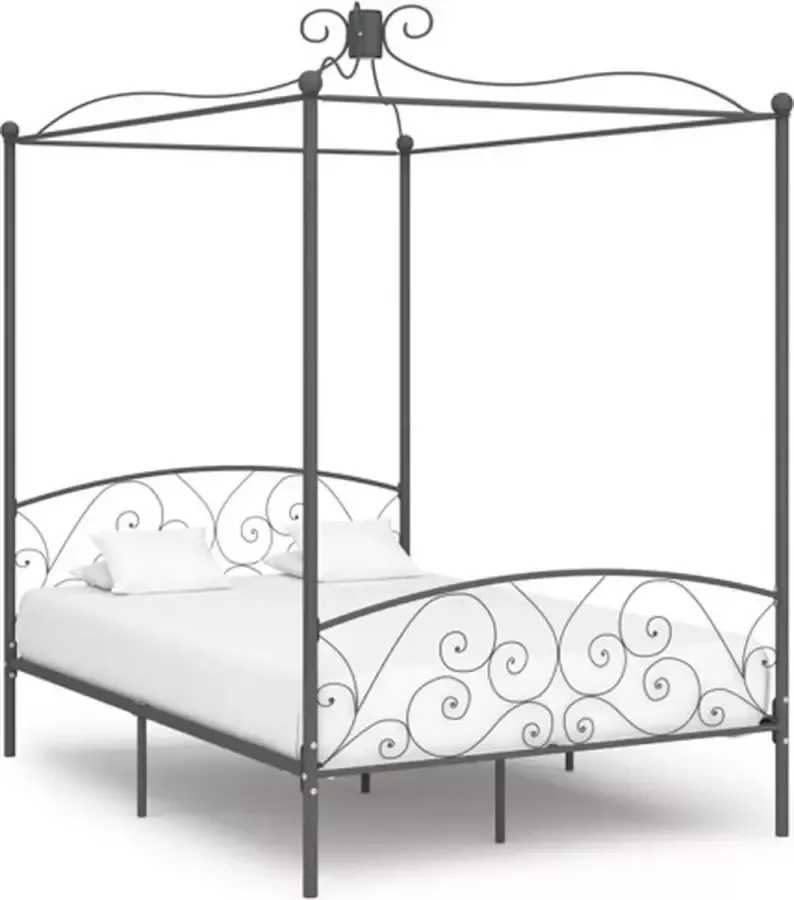 VidaXL -Hemelbedframe-metaal-grijs-120x200-cm