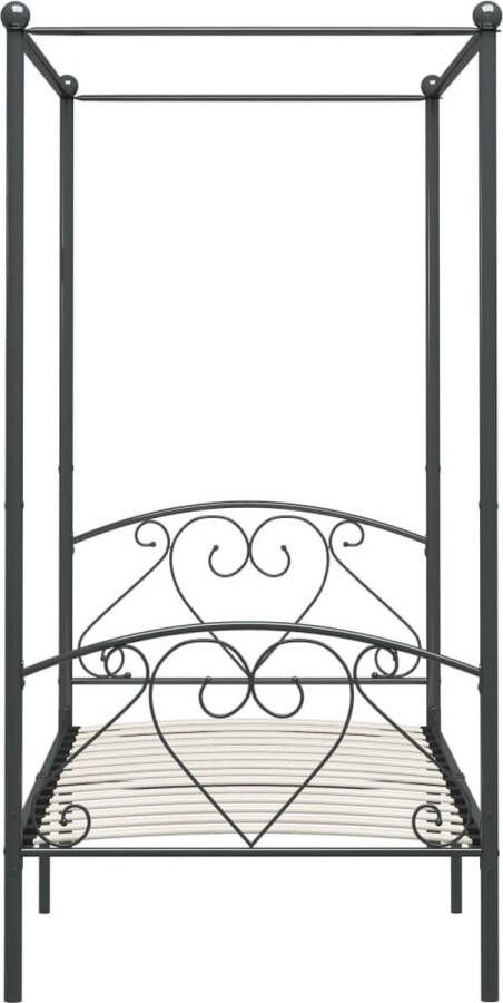 VidaXL -Hemelbedframe-metaal-grijs-90x200-cm - Foto 2