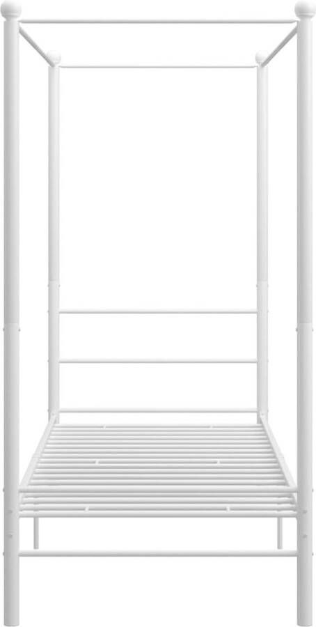 VidaXL -Hemelbedframe-metaal-wit-90x200-cm - Foto 4