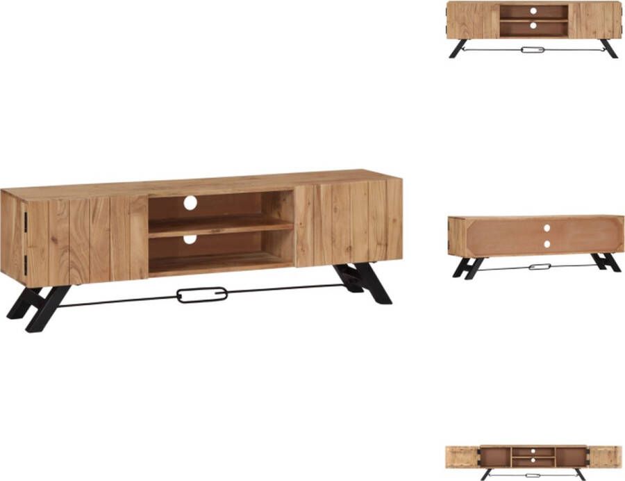 VidaXL Tv-kast Tv-kasten Tv-standaard Tv-standaarden Tv-meubel 140x30x45 cm massief acaciahout - Foto 2